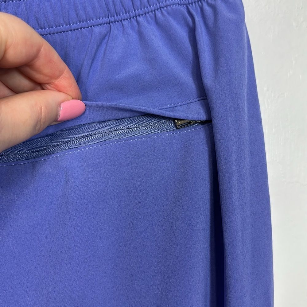 Athleta Arrival Pant Dark Adonis Blue Drawstring Relax Hiking Size 12 - Picture 7 of 12